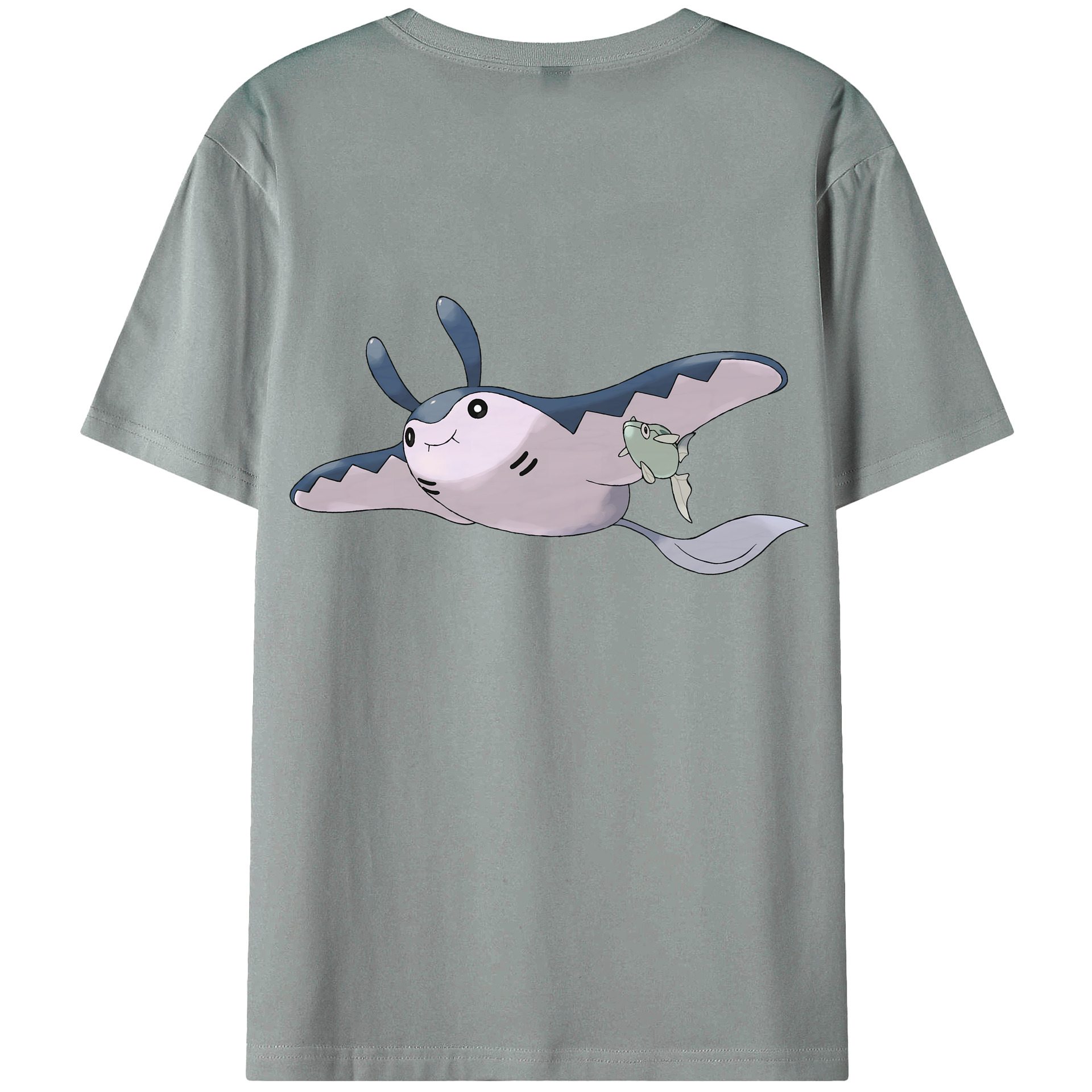 （画像用） ポケットモンスター Pokémon 綿100％ メンズ半袖Tシャツ（バックプリント） 通気性